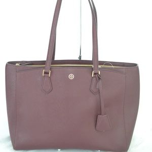 Tory Burch Robinson Large Oxblood/Port Tote